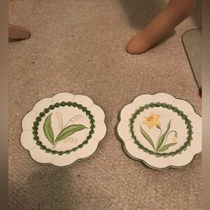 Vietri two flower plates shipped back from UK
